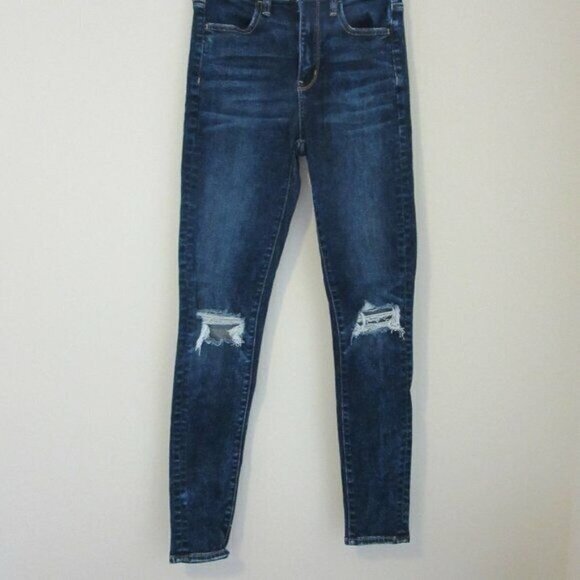American Eagle Super Hi-Rise Distressed Jean Jegging 2 - Picture 1 of 6